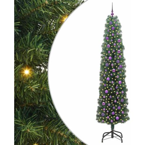 Artificial Christmas Tree with 300 LEDs with Stand Green 240 cm vidaXL