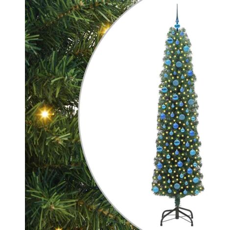 Artificial Christmas Tree with 300 LEDs with Stand Green 240 cm vidaXL