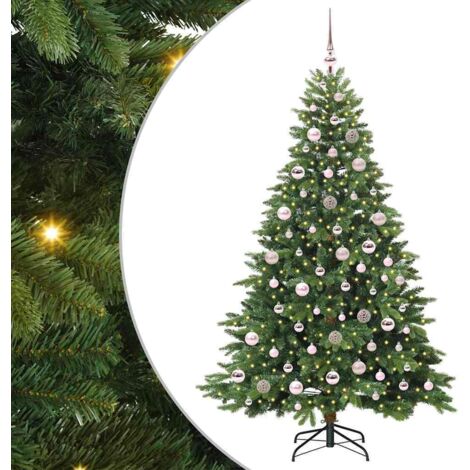 Artificial Christmas Tree with 300 LEDs Green 180 cm PE and PVC vidaXL