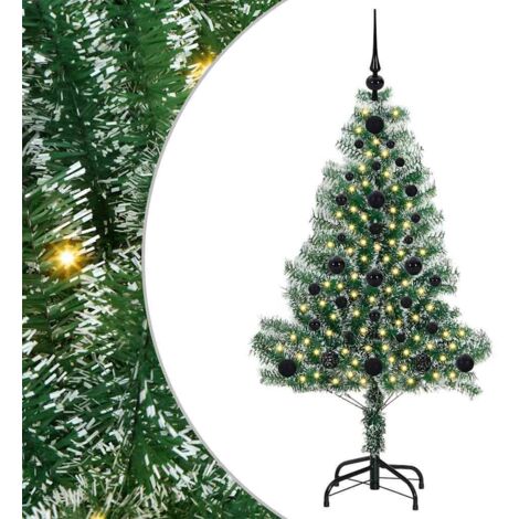 Artificial Christmas Tree Snow Flocked with LED Light 120 cm vidaXL (1/5)