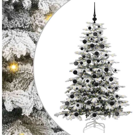 Artificial Hinged Christmas Tree White 180 cm PE and PVC vidaXL (1/5)