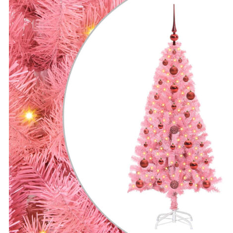 Christmas Tree with 150 LEDs with Stand Pink 120 cm PVC vidaXL (1/5)