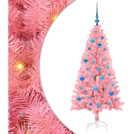 Christmas Tree with 150 LEDs with Stand Pink 150 cm PVC vidaXL