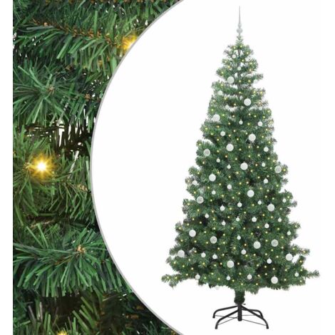 Christmas Tree with 300 LEDs with Stand Green 240 cm PVC vidaXL
