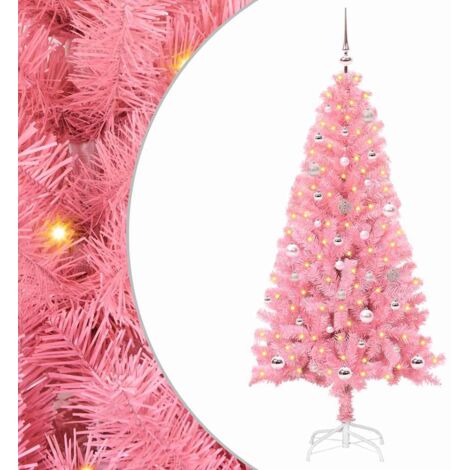 Christmas Tree with 150 LEDs with Stand Pink 150 cm PVC vidaXL (1/5)