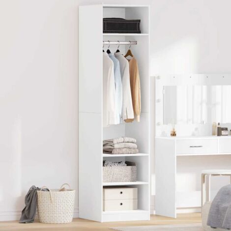 Wardrobe White 50x50x200 cm Engineered Wood vidaXL