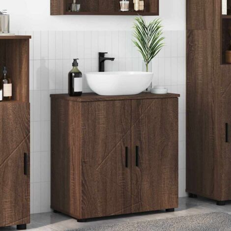 Bathroom Cabinet with Storage Brown Oak 61 x 35 x 64 cm vidaXL (1/5)