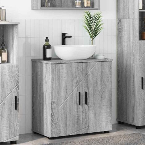 Bathroom Cabinet with Storage Grey Sonoma 61 x 35 x 64 cm vidaXL (1/5)