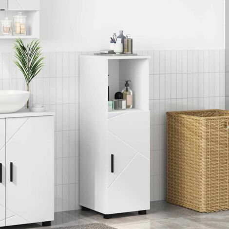Bathroom Cabinet White 30 x 35 x 95 cm Engineered wood & Metal vidaXL (1/5)