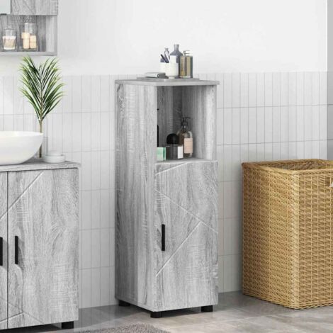 Bathroom Cabinet with Storage Grey Sonoma 30 x 35 x 95 cm vidaXL (1/5)