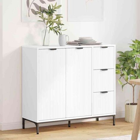 Sideboard with Drawer White 89.5 x 33 x 82 cm Engineered wood vidaXL (1/5)