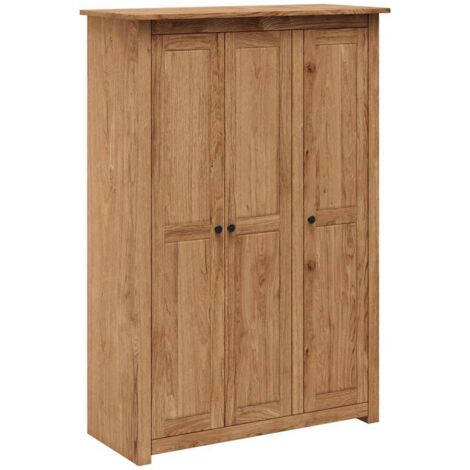 3-Door Wardrobe 118x50x171.5 cm Pine Panama Range vidaXL