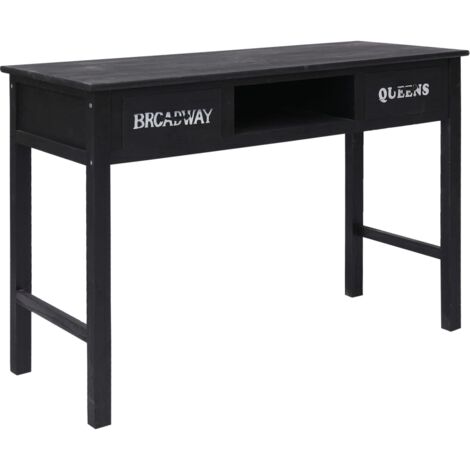 Console Table Black 110x45x76 cm Wood vidaXL