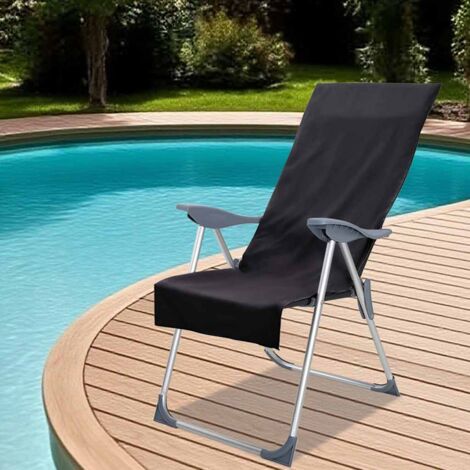 Outdoor Chair Towels 2 pcs Black 130 x 60 cm vidaXL
