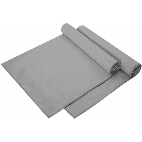 Sports Towels 2 pcs Dark grey 140 x 70 cm vidaXL (1/5)