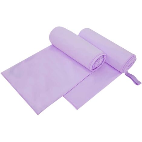 Sports Towels 2 pcs Purple 200 x 100 cm Polyester and polyamide vidaXL