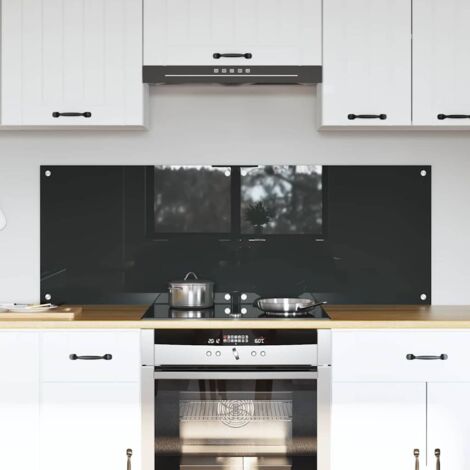 Kitchen Backsplash 2 pcs Dark Grey 70 x 50 cm Tempered Glass vidaXL