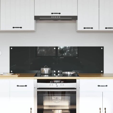 Kitchen Backsplash 2 pcs Dark Grey 70 x 40 cm Tempered Glass vidaXL