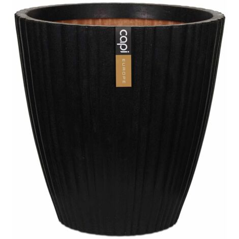 Vase Urban Tube Tapered 40x40 cm Black KBLT801 Capi
