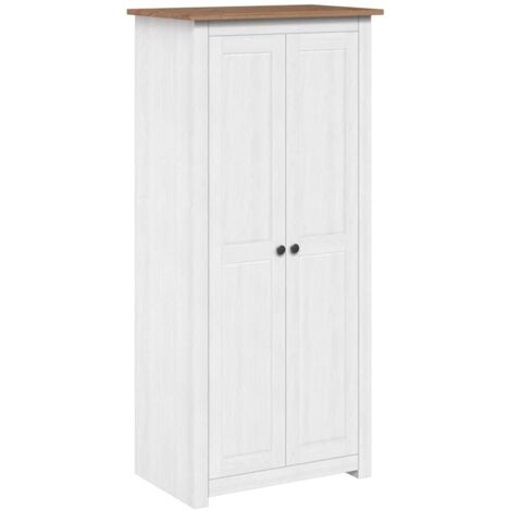 Wardrobe White 80x50x171.5 cm Solid Pine Panama Range vidaXL