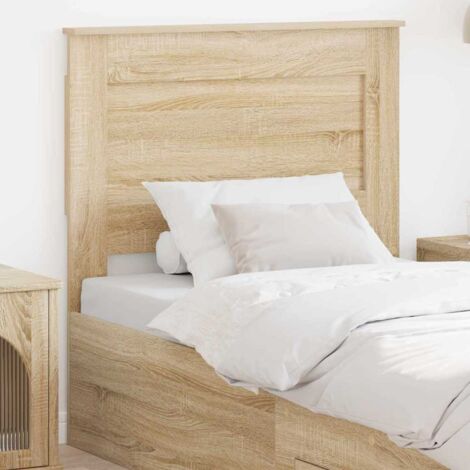 Headboard with Headboard Sonoma Oak 100 cm Engineered Wood vidaXL