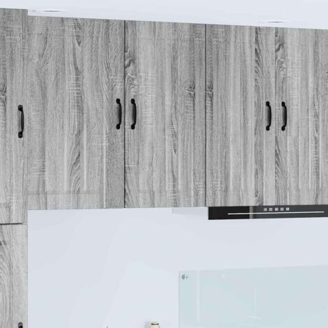 Wall Cabinet LUCCA Grey Sonoma 40 x 31 x 80 cm Engineered Wood vidaXL
