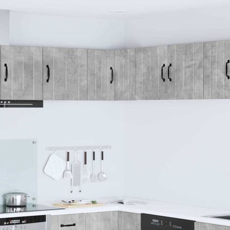 Wall Corner Cabinet LUCCA Concrete Grey 57 x 57 x 40 cm vidaXL