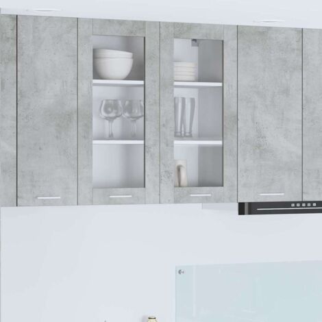 Meubles De Rangement,Armoire Suspendue Riga Chêne Noir Et Blanc 50 X 31 X 80 Cm Cfw482940 91570276