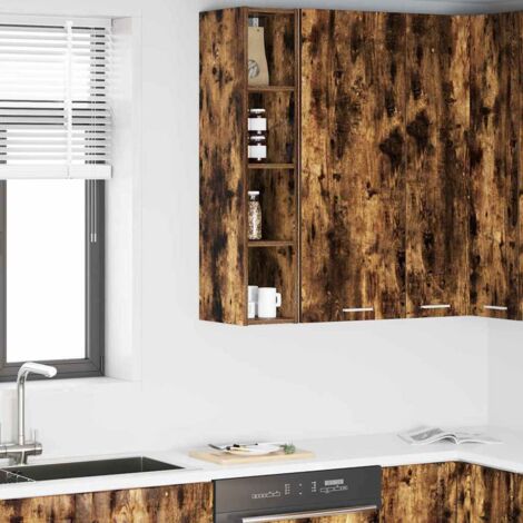 Hanging Cabinet Smoked Oak 20 x 29.5 x 100 cm Engineered Wood vidaXL (1/5)