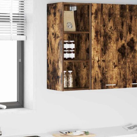 Hanging Cabinet Smoked Oak 30 x 29.5 x 80 cm Engineered Wood vidaXL (1/5)