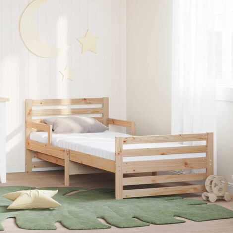 Bed Frame with Extendable Mattress Brown 80 x 200 cm vidaXL (1/5)