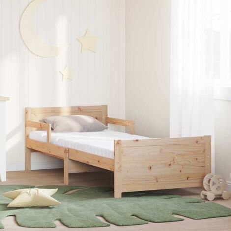 Bed Frame with Extendable Mattress Brown 80 x 200 cm vidaXL (1/5)