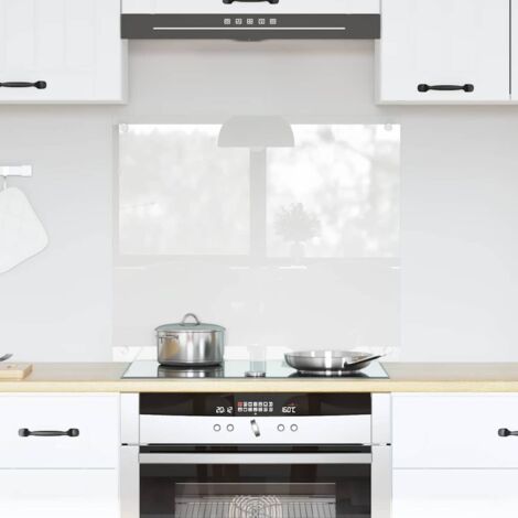 Kitchen Backsplash Transparent 70 x 60 cm Tempered Glass vidaXL