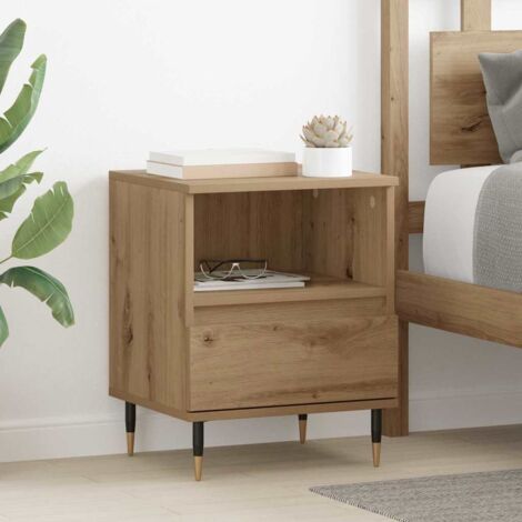 Bedside Cabinet with Drawer 2 pcs Artisan Oak 40 x 35 x 50 cm vidaXL (1/5)