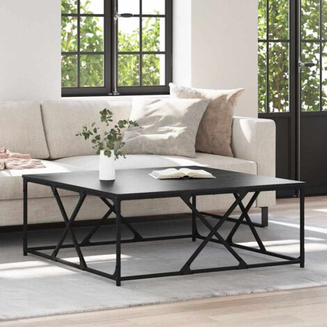 Coffee Table Black Oak 100 x 100 x 40 cm Engineered Wood vidaXL (1/5)