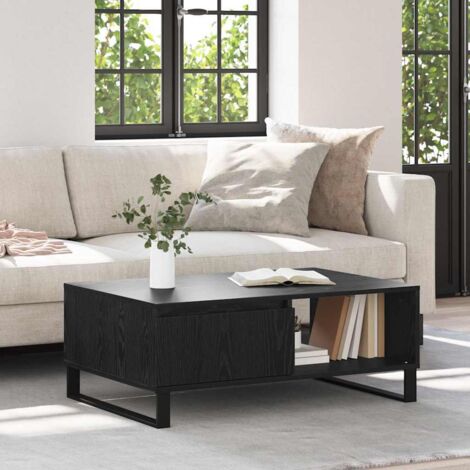 Coffee Table Black Oak 90 x 60 x 35 cm Engineered Wood vidaXL (1/5)