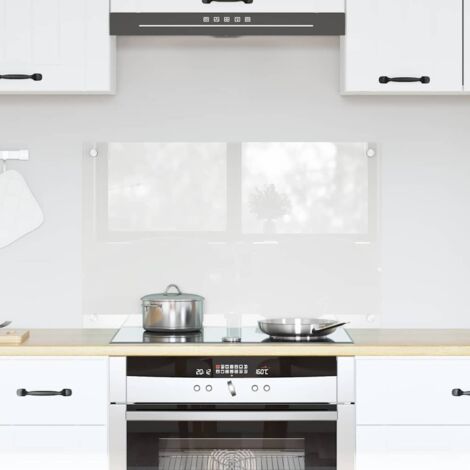 Kitchen Backsplash Transparent 80 x 50 cm Tempered Glass vidaXL