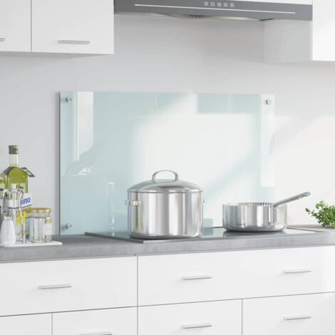 Kitchen Backsplash Milk 90 x 50 cm Tempered Glass vidaXL