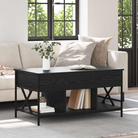 Coffee Table Black Oak 100 x 55 x 48.5 cm Engineered Wood vidaXL (1/5)