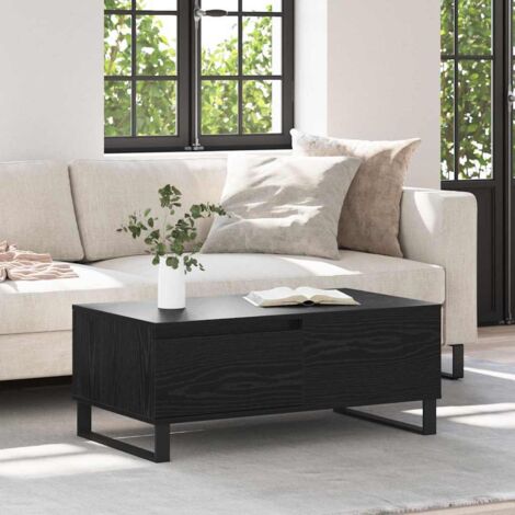 Coffee Table Black Oak 90 x 50 x 36.5 cm Engineered Wood vidaXL (1/5)