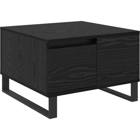 Coffee Table Black Oak 55 x 55 x 36.5 cm Engineered Wood vidaXL (1/5)