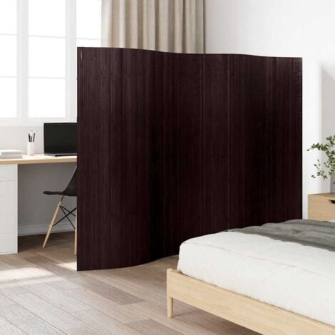 Room Divider Bamboo Dark Brown 250x165 cm vidaXL