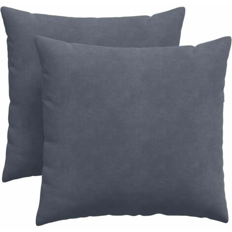 Sofa Pillows 2 pcs Dark Grey 45 x 45 cm Corduroy Fabric vidaXL