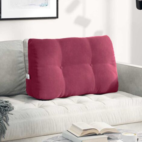 Back Pillow Wine Red 80 x 24 x 50 cm Velvet vidaXL