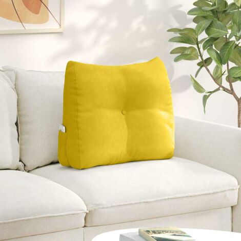Back Pillow Yellow 60 x 24 x 50 cm Velvet vidaXL