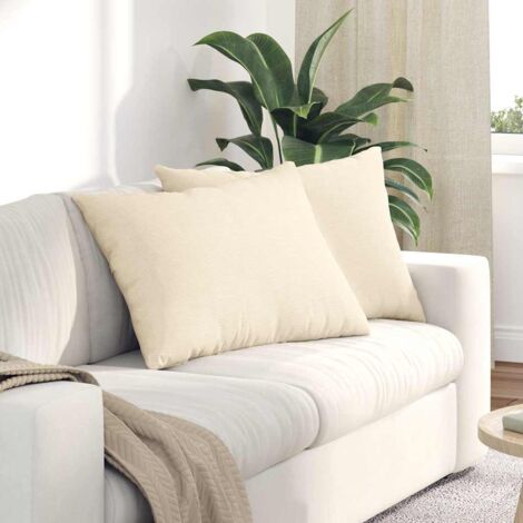 Sofa Pillows 2 pcs Cream 70 x 50 cm Corduroy Fabric vidaXL (1/5)