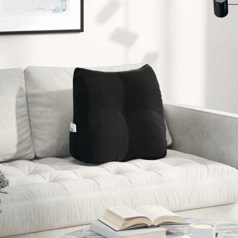 Back Pillow Black 45 x 24 x 50 cm Velvet vidaXL