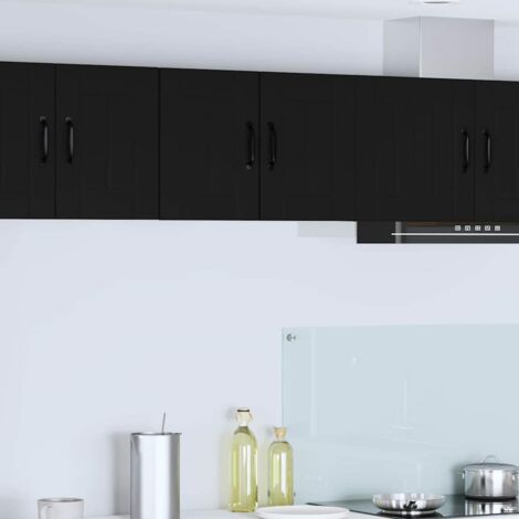 Wall Cabinet LUCCA Black 30 x 31 x 40 cm Engineered Wood vidaXL