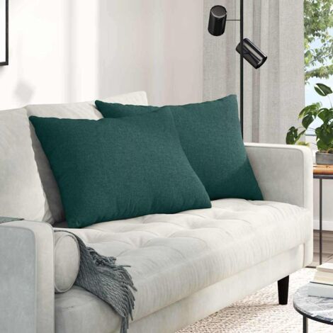 Sofa Pillows 2 pcs Dark Green 70 x 50 cm Fabric vidaXL (1/5)
