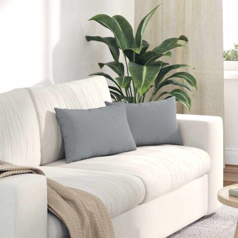 Sofa Pillows 2 pcs Light Grey 50 x 30 cm Fabric vidaXL (1/5)